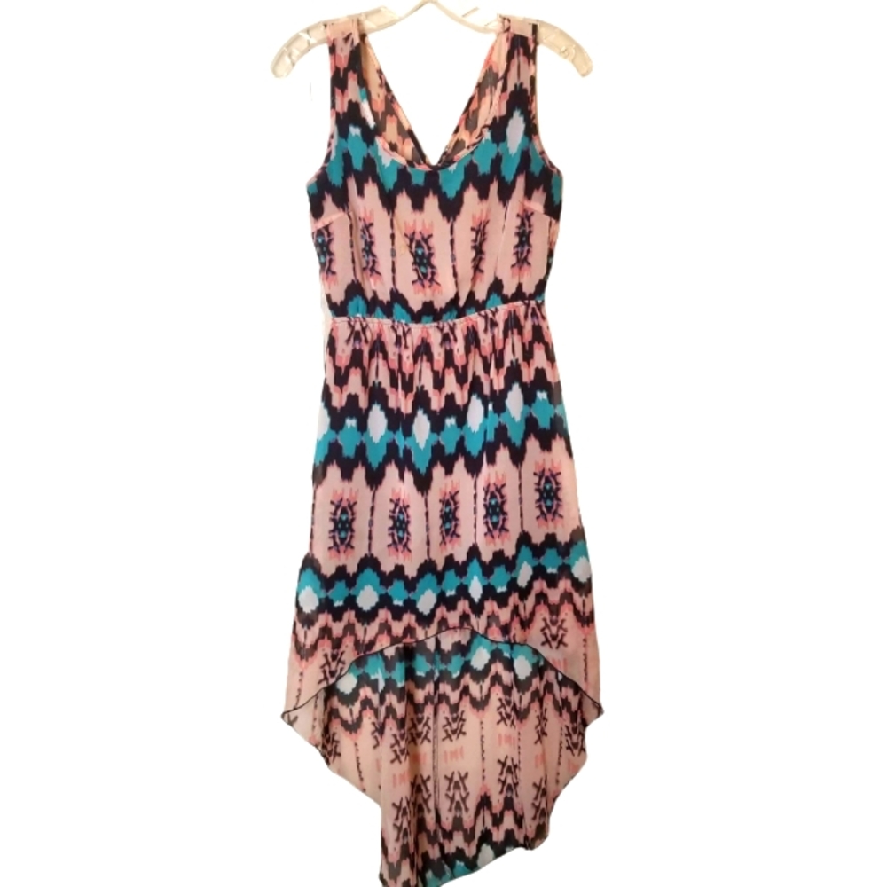 Looper Multi Color & Print Asymmetrical Maxi Dres… - image 1
